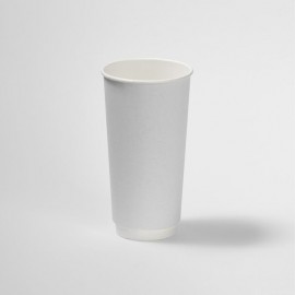 Стакан стаканчик бумажный двухслойный белый 600 мл Flz для напитков